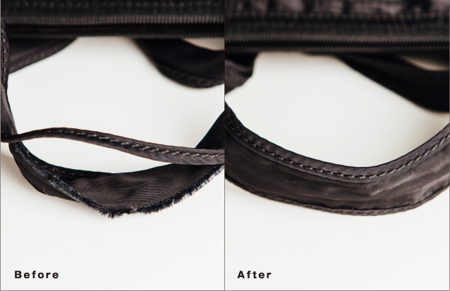 How to repair the torn piping of a leather handbag!